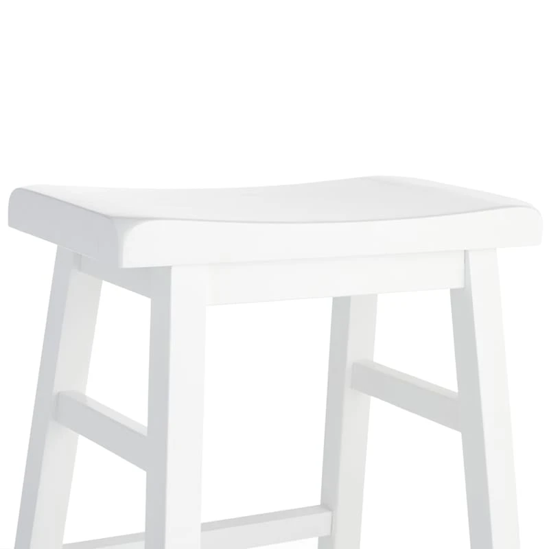 Providence White Saddle Backless Counter Stool, 24" 5 Providence White Saddle Backless Counter Stool, 24" - Image 5