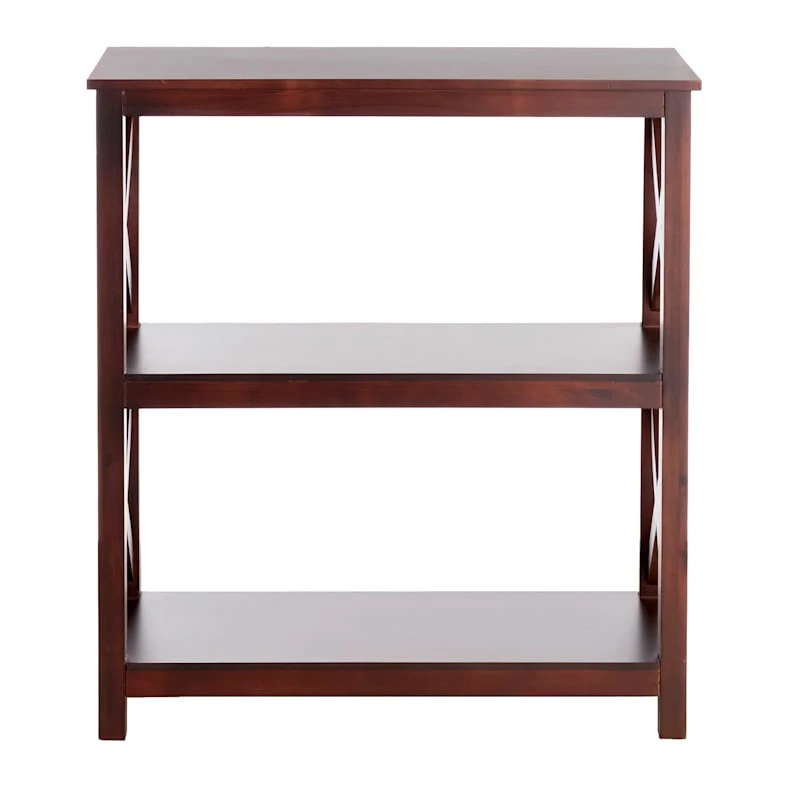 Providence Xavier 3-Tier Brown Bookshelf, 29" 2 Providence Xavier 3-Tier Brown Bookshelf, 29" - Image 2