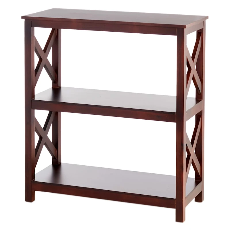 Providence Xavier 3-Tier Brown Bookshelf, 29" 3 Providence Xavier 3-Tier Brown Bookshelf, 29" - Image 3