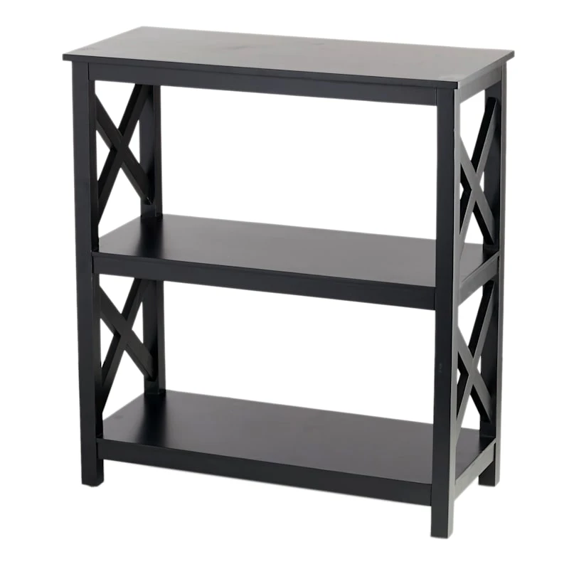 Providence Xavier Black 3-Tier Bookshelf, 29" 3 Providence Xavier Black 3-Tier Bookshelf, 29" - Image 3