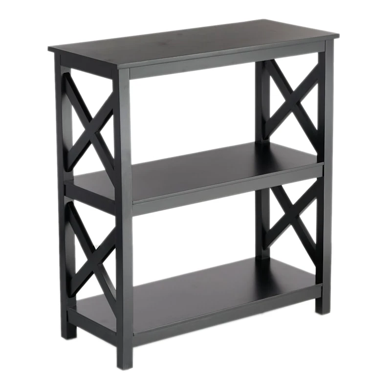 Providence Xavier Black 3-Tier Bookshelf, 29" 1 Providence Xavier Black 3-Tier Bookshelf, 29"