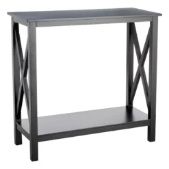 Providence Xavier Black Console Table, 30"