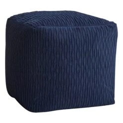 Ripple Pouf, Navy
