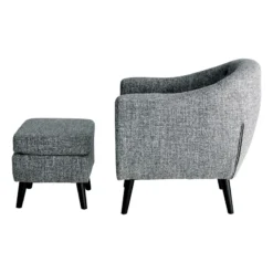 Rockwell Accent Chair & Ottoman Set, Salt & Pepper -Hot Sale Furniture Shop rockwell accent chair ottoman set salt pepper 3