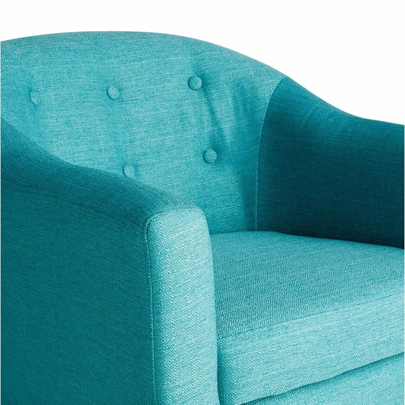 Rockwell Accent Chair & Ottoman Set, Teal 5 Rockwell Accent Chair & Ottoman Set, Teal - Image 5