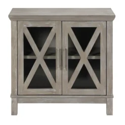Rowan 2-Drawer Grey Cabinet
