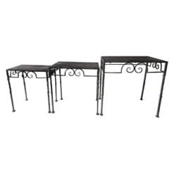 Rustic Rectangle Wood Top Table With Twist Leg, Small