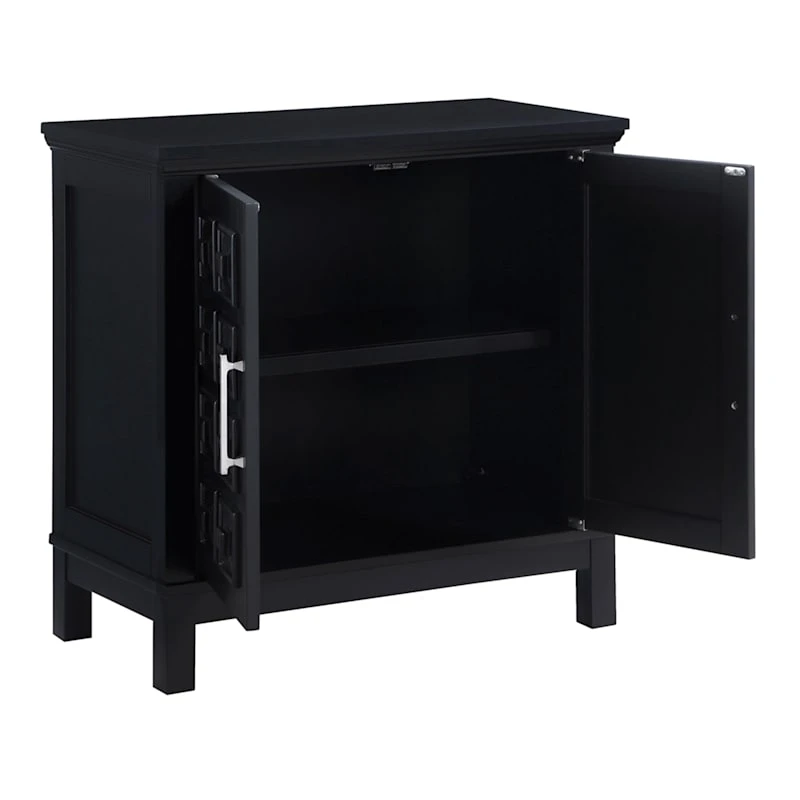 Sadie 2-Drawer Geometric Cabinet, Black 2 Sadie 2-Drawer Geometric Cabinet, Black - Image 2