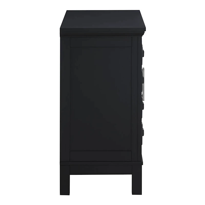 Sadie 2-Drawer Geometric Cabinet, Black 3 Sadie 2-Drawer Geometric Cabinet, Black - Image 3