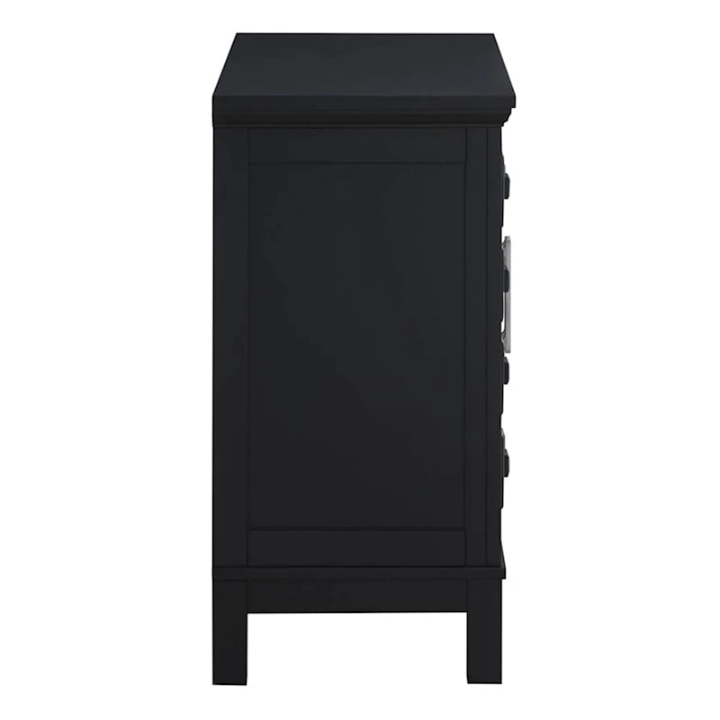 Sadie 2-Drawer Geometric Cabinet, Black 4 Sadie 2-Drawer Geometric Cabinet, Black - Image 4