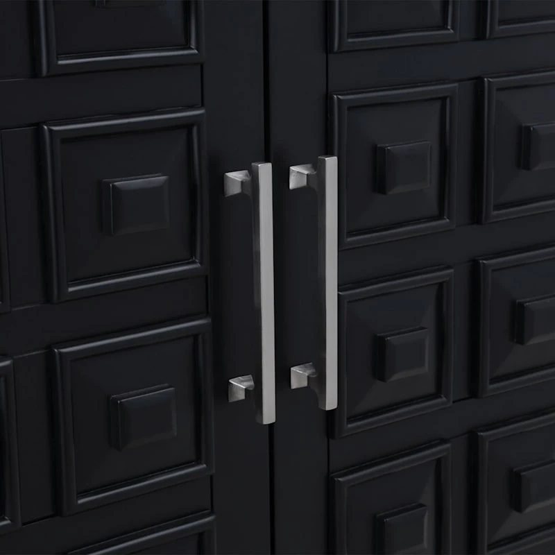 Sadie 2-Drawer Geometric Cabinet, Black 5 Sadie 2-Drawer Geometric Cabinet, Black - Image 5