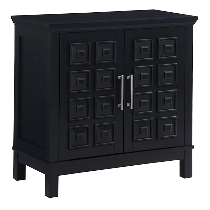 Sadie 2-Drawer Geometric Cabinet, Black 1 Sadie 2-Drawer Geometric Cabinet, Black
