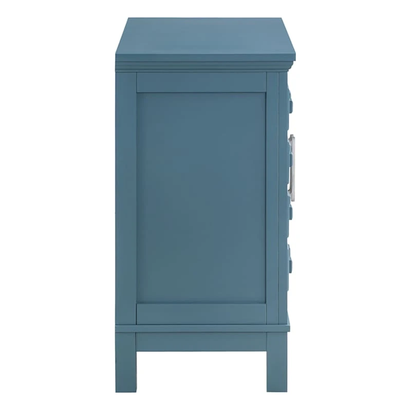 Sadie 2-Drawer Geometric Cabinet, Turquoise 4 Sadie 2-Drawer Geometric Cabinet, Turquoise - Image 4