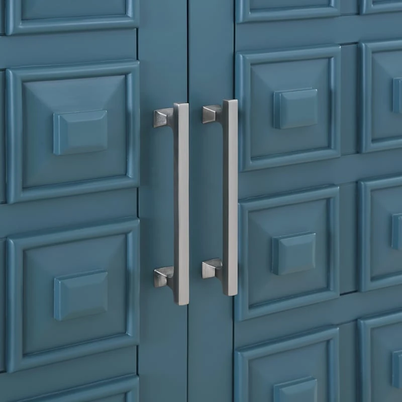 Sadie 2-Drawer Geometric Cabinet, Turquoise 5 Sadie 2-Drawer Geometric Cabinet, Turquoise - Image 5