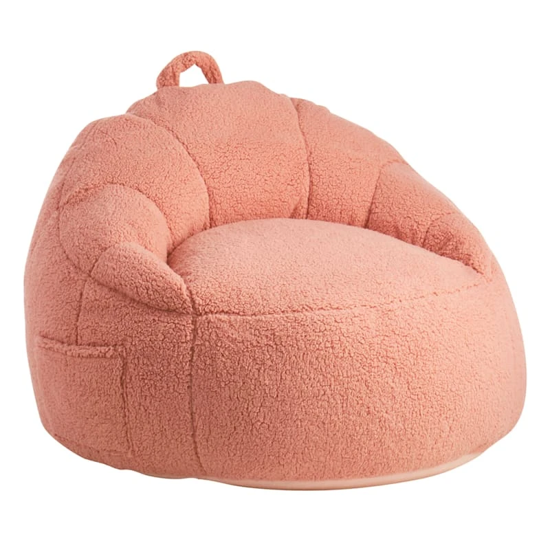 Sherpa Lounger, Peach Beige 1 Sherpa Lounger, Peach Beige