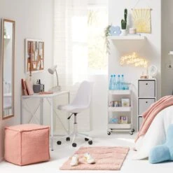 Sherpa Pouf, Peach 5 Sherpa Pouf, Peach -Hot Sale Furniture Shop sherpa pouf peach 2