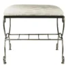 Silver & Ivory Vanity Bench