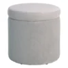 Stuart Round Storage Ottoman, Grey