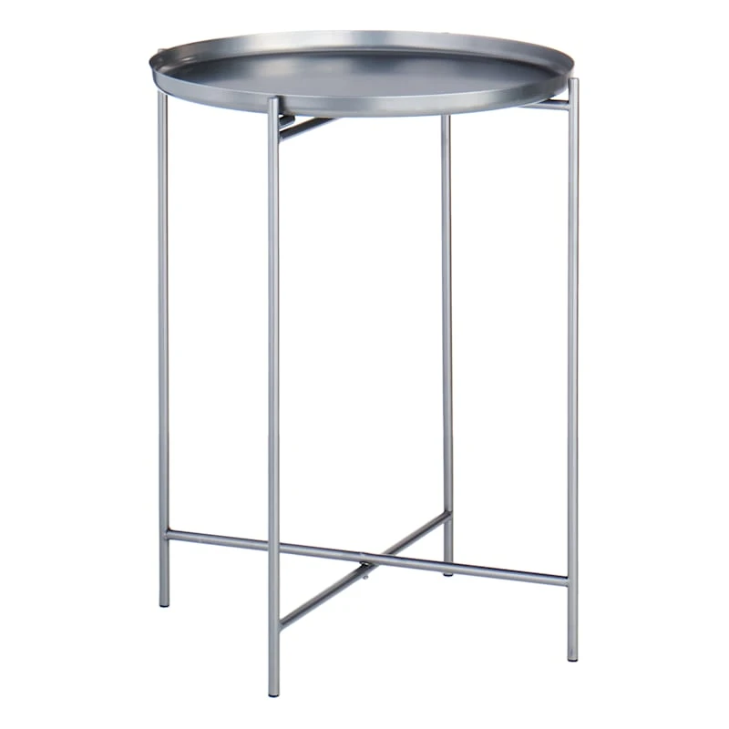 Tate Tray Side Table, Silver 1 Tate Tray Side Table, Silver