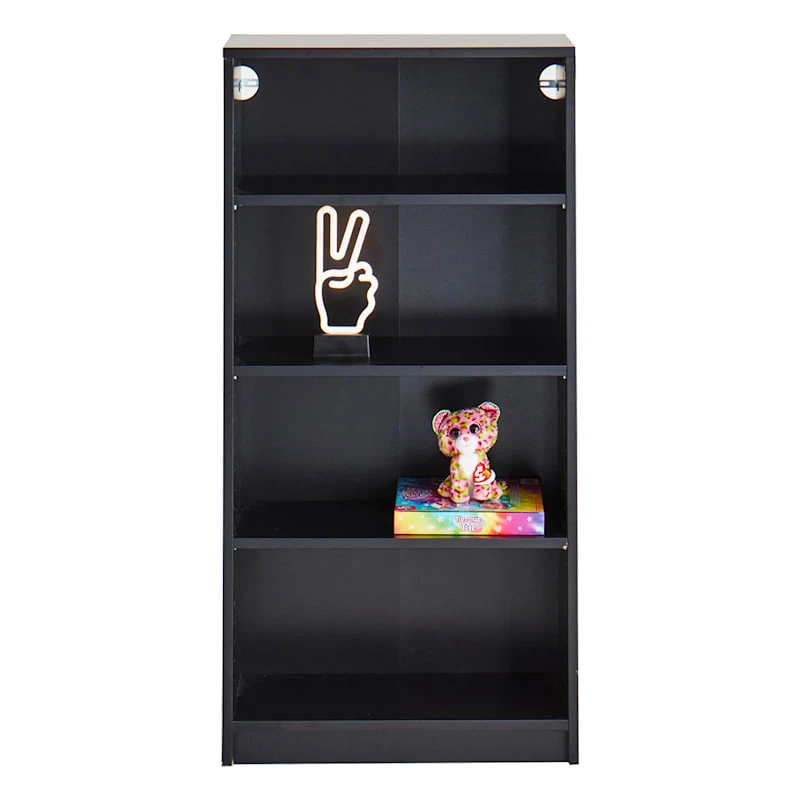 Theo Black Wooden Bookshelf 2 Theo Black Wooden Bookshelf - Image 2