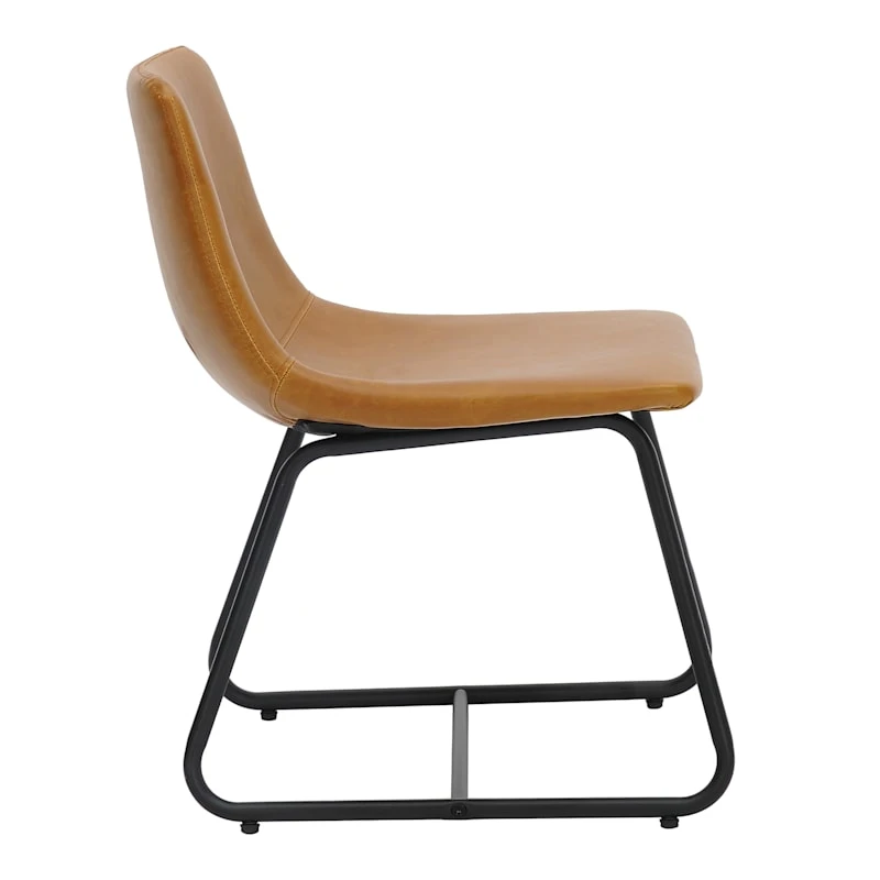 Tiny Dreamers Drake Kids Faux Leather Chair, Cognac 3 Tiny Dreamers Drake Kids Faux Leather Chair, Cognac - Image 3