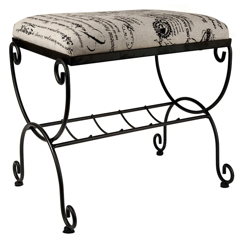 Vanity Bench French Script 2 Vanity Bench French Script - Image 2