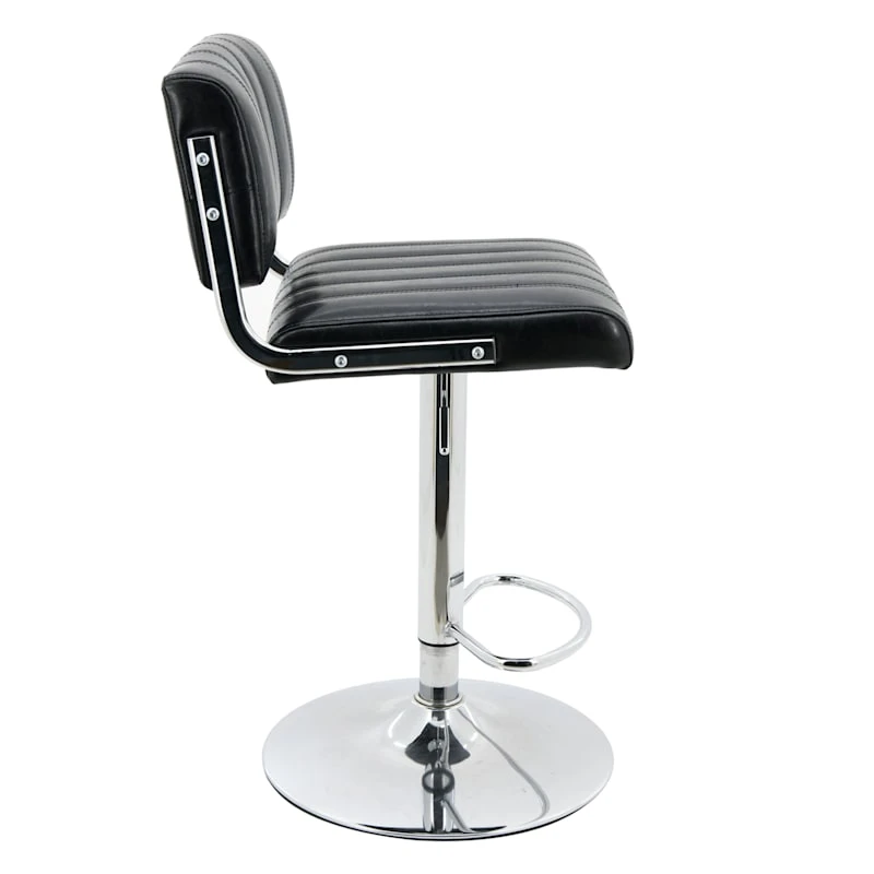 Warren Adjustable Barstool, Black 2 Warren Adjustable Barstool, Black - Image 2