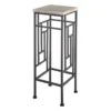 Wood Top Plant Stand With Metal Frame, Small