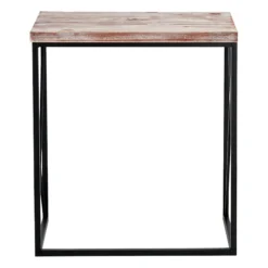 Hot Sale Furniture Shop -Hot Sale Furniture Shop wood top with black cross metal table medium 1