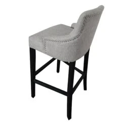 York Grey Upholstered Tufted Barstool -Hot Sale Furniture Shop york grey upholstered tufted barstool 2